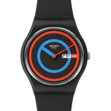 SO28B706 Reloj Swatch Circling Black Unisex pulsera de resina