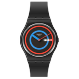 SO28B706 Reloj Swatch Circling Black Unisex pulsera de resina