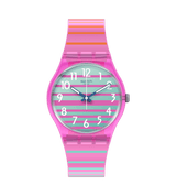 SO28P105 Reloj Swatch Electrifying Summer unisex banda de silicona