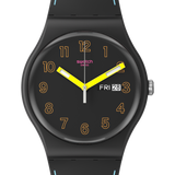 SO29B707 Reloj Swatch Dark Glow de hombre pulsera de silicona