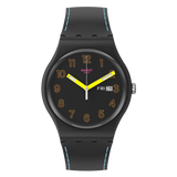 SO29B707 Reloj Swatch Dark Glow de hombre pulsera de silicona