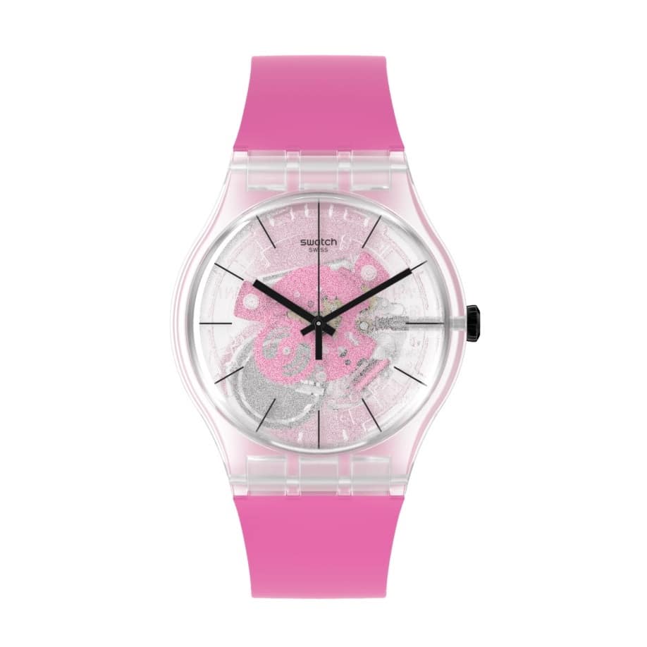 SO29K107 Swatch Pink Daze Reloj Unisex Correa de Goma