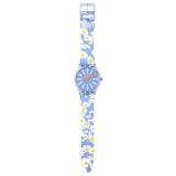 SO29S100 Reloj Swatch Dazed By Daisies unisex correa de resina flores