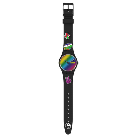 SO31B101 Swatch Go With The Bow Reloj Unisex Pulsera de Resina