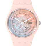 SO32P103-5300 Reloj Swatch Fleetingly Pink Pay! unisex pulsera de resina