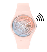 SO32P103-5300 Reloj Swatch Fleetingly Pink Pay! unisex pulsera de resina