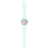 SO32S101 Reloj Swatch Fleetingly Iceblue Unisex de correa de caucho