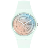 SO32S101 Reloj Swatch Fleetingly Iceblue Unisex de correa de caucho
