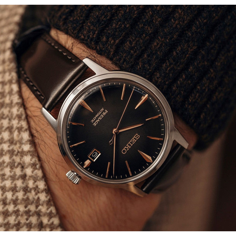 SRPJ17J1 Reloj Seiko Presage de hombre pulsera de cuero