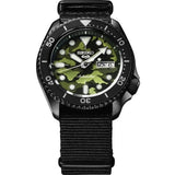 SRPJ37K1 Seiko Seiko 5 Camuflaje Verde Street Style Automático Banda de Tela