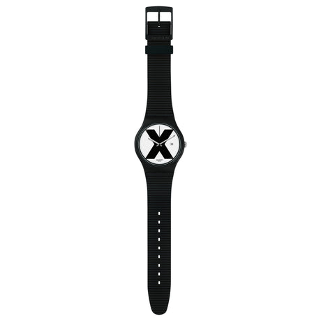 SUOB402 Swatch XX-Rated Black Reloj para Hombre Banda de Caucho