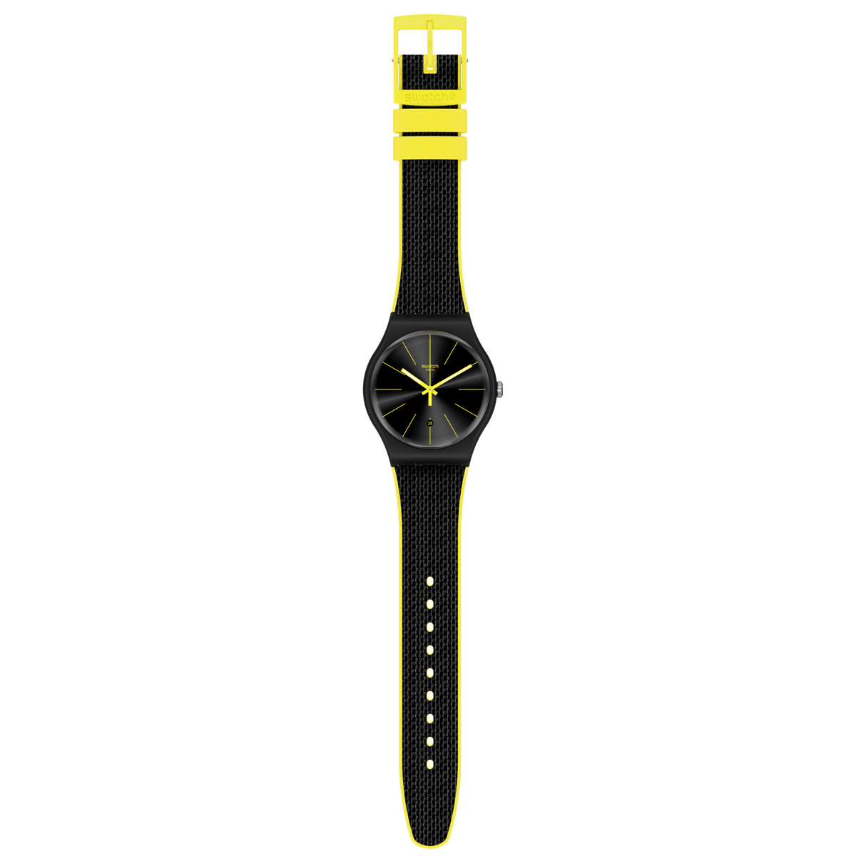 SUOB406 Reloj Swatch Night Cord unisex correa de tela