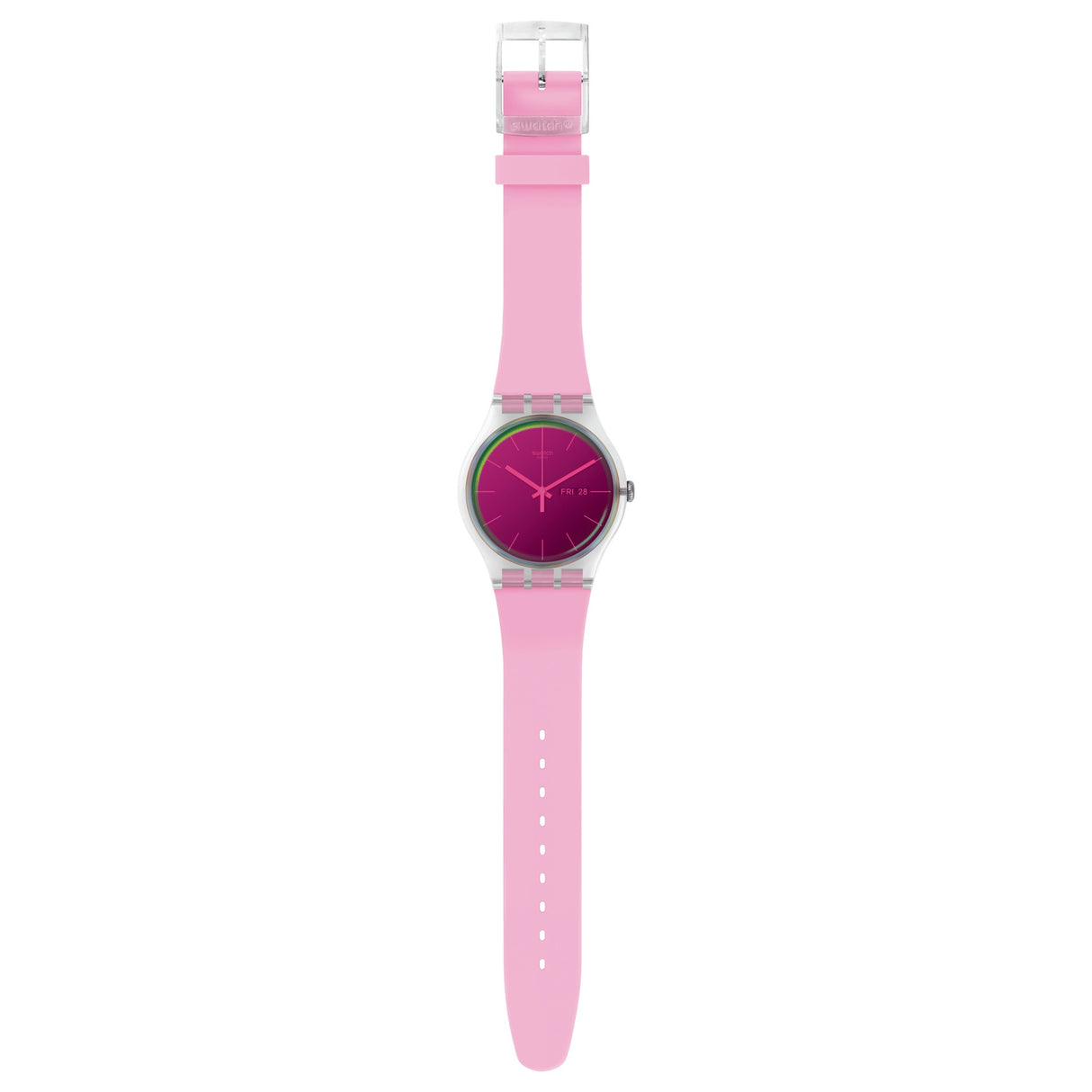 SUOK710 Swatch Polarose Reloj para Mujer Correa de Goma