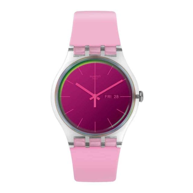 SUOK710 Swatch Polarose Reloj para Mujer Correa de Goma