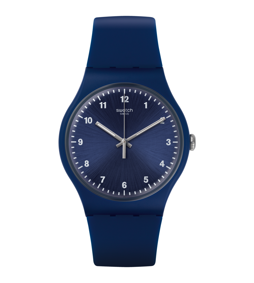SUON116 Swatch mono blue de dama pulsera de resina