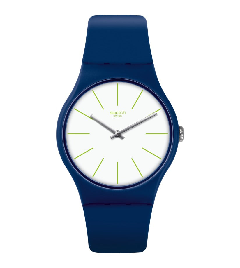 SUON127 Reloj Swatch Bluesounds unisex correa de caucho 41 mm