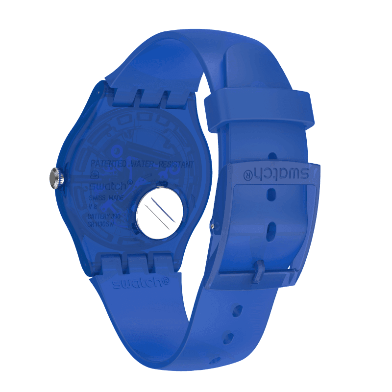 SUON142 Swatch Blue Sirup de hombre pulsera de resina