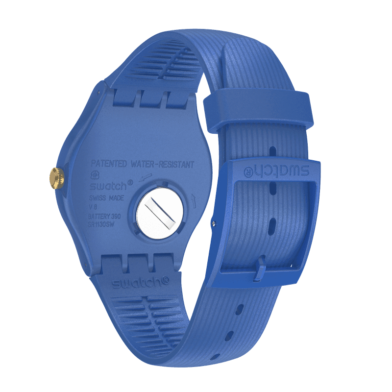 SUON143 Swatch Cyderalblue unisex pulsera de resina