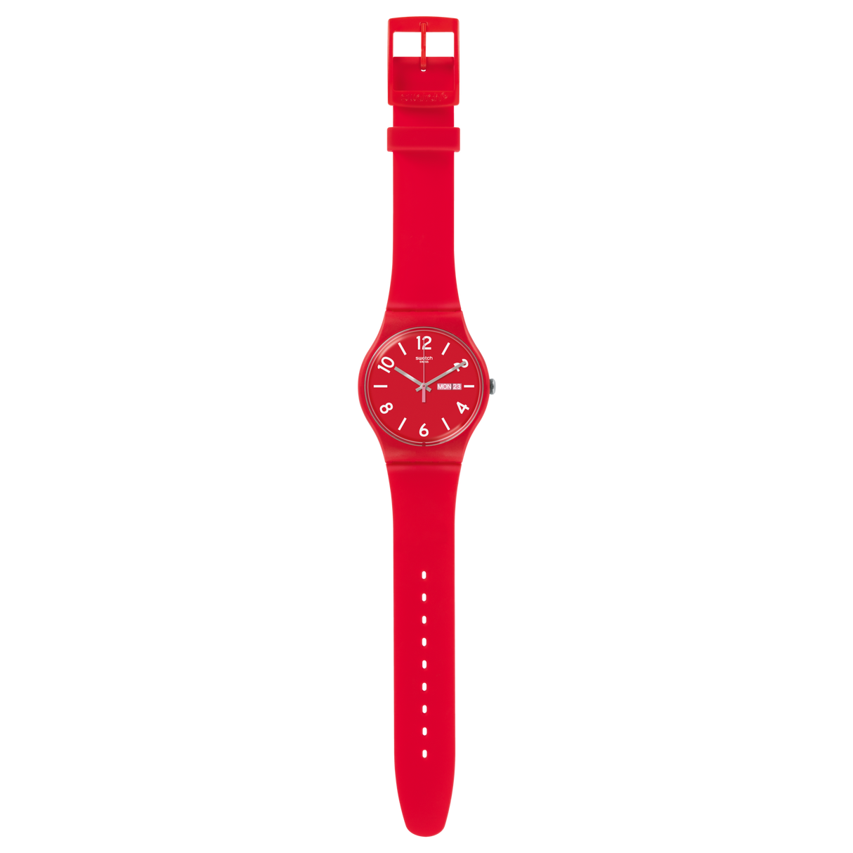 SUOR705 Swatch Backup Red unisex pulsera de caucho