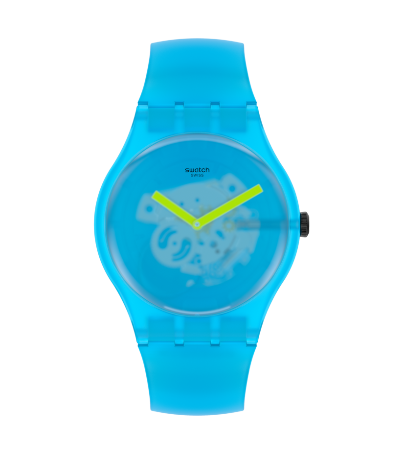 SUOS112 Swatch Ocean blur de dama correa de resina