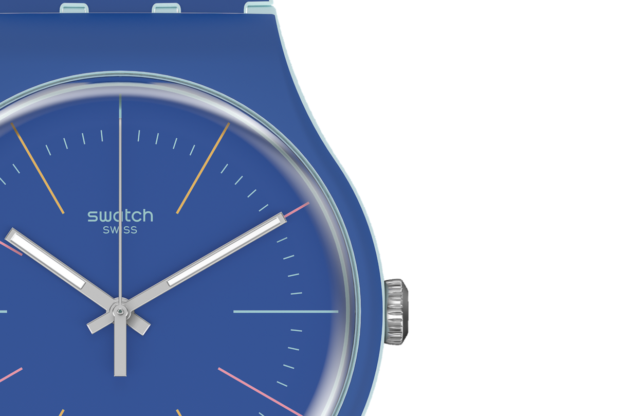 SUOS403 Swatch Blue Layered unisex pulsera de caucho