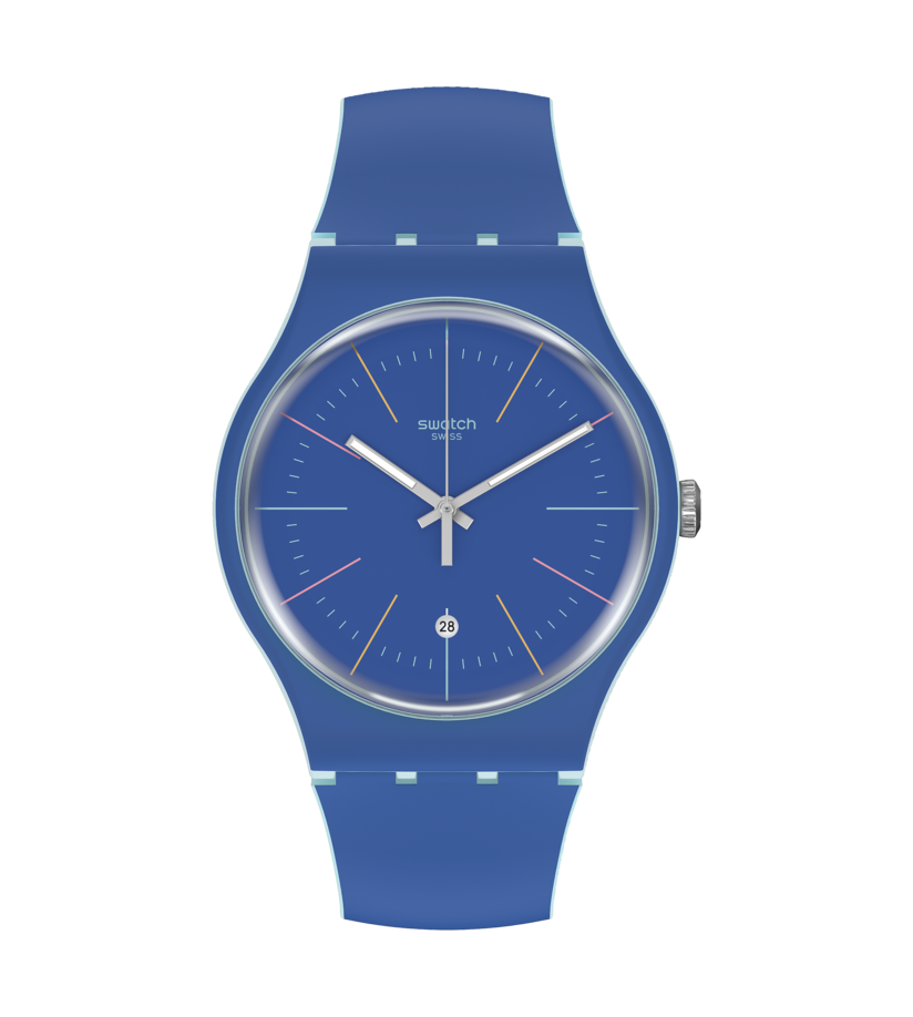SUOS403 Swatch Blue Layered unisex pulsera de caucho