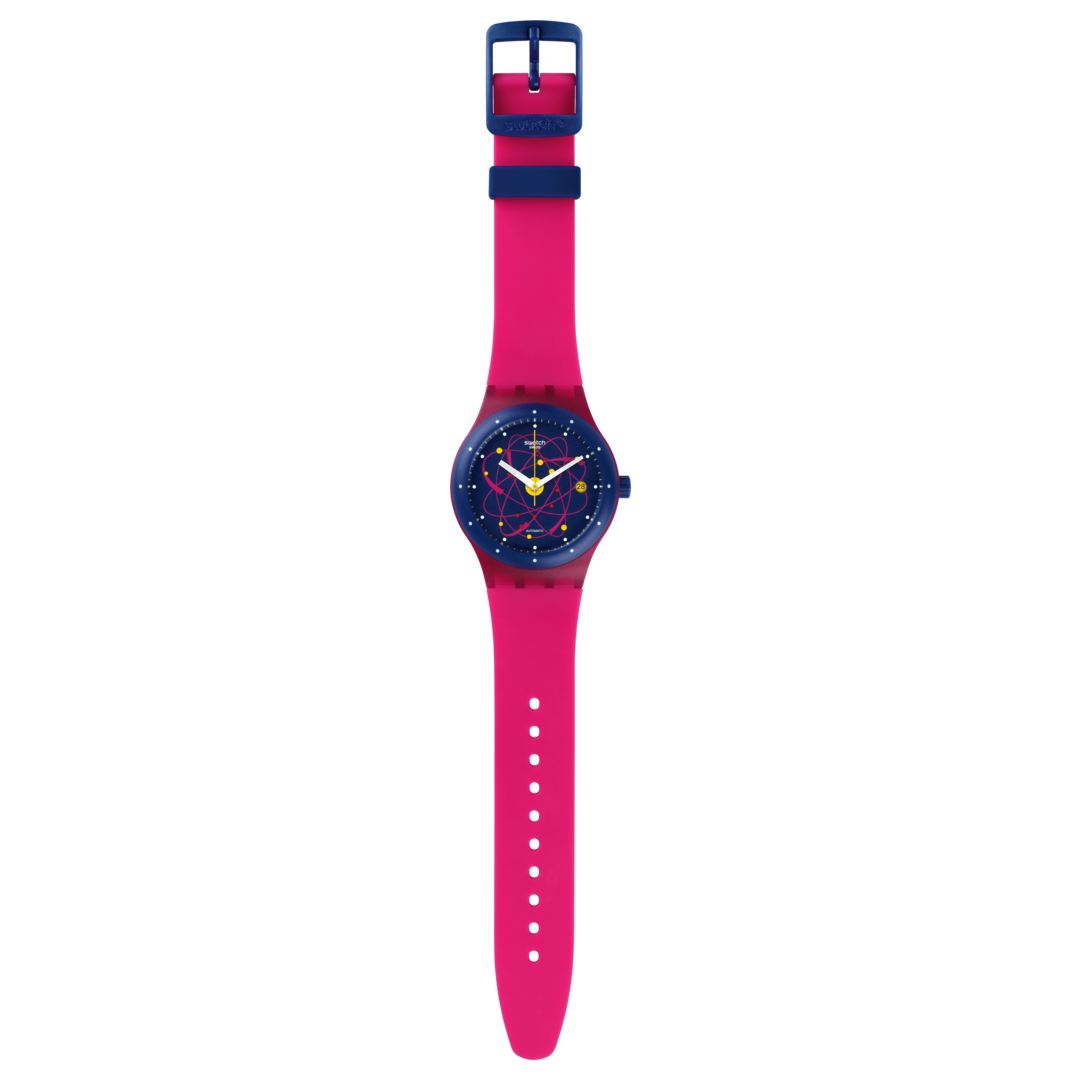 SUTR401 Swatch Sistem Pinkde dama pulsera de resina