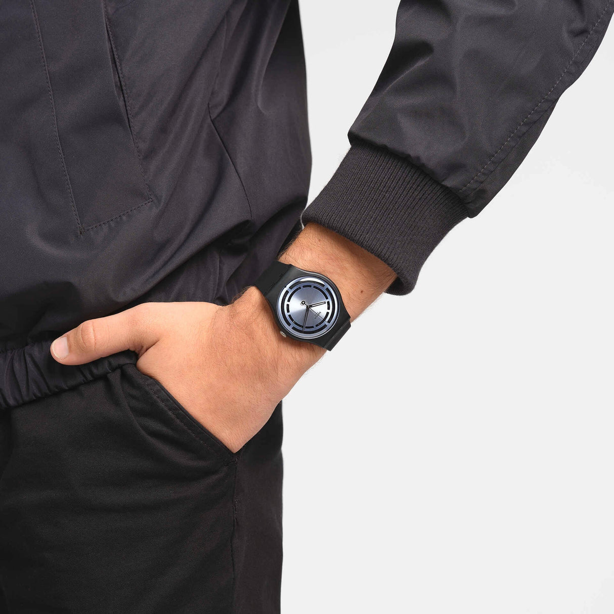 SO32B118 Reloj Swatch Circled Lines Unisex banda de resina