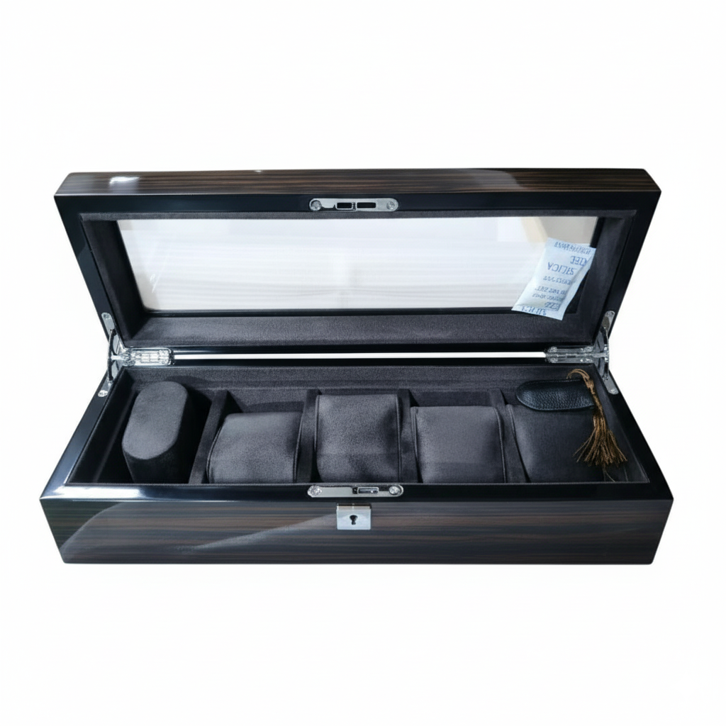 TC-004 Caja de relojes para almacenamiento de madera 6 espacios