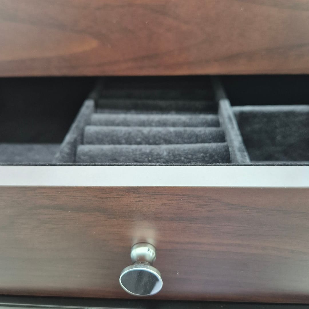 TC-005 Almacenamiento de relojes caja de madera color negro 10 compartimientos