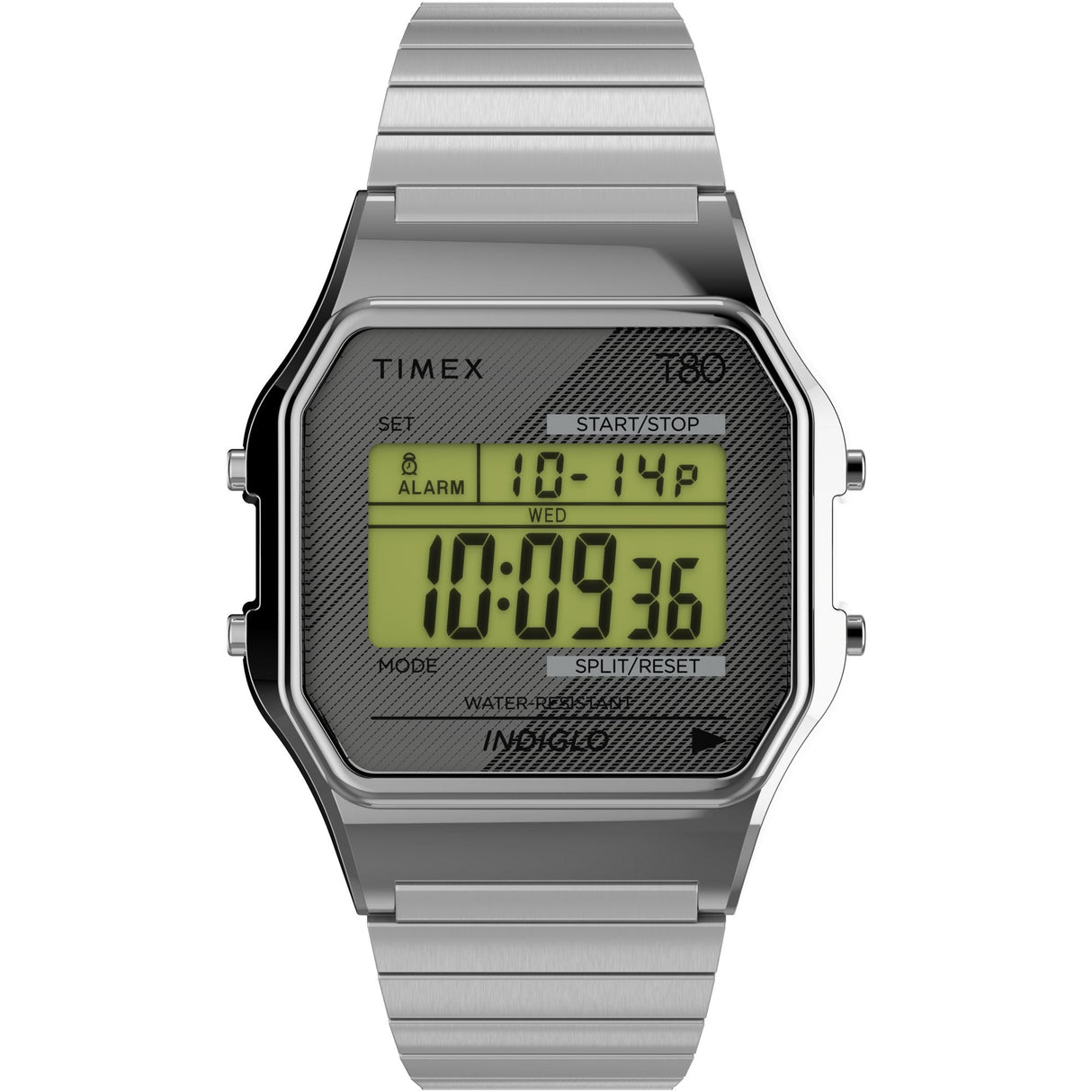 TW2R79100 Reloj Timex T80 unisex correa de metal 34 mm