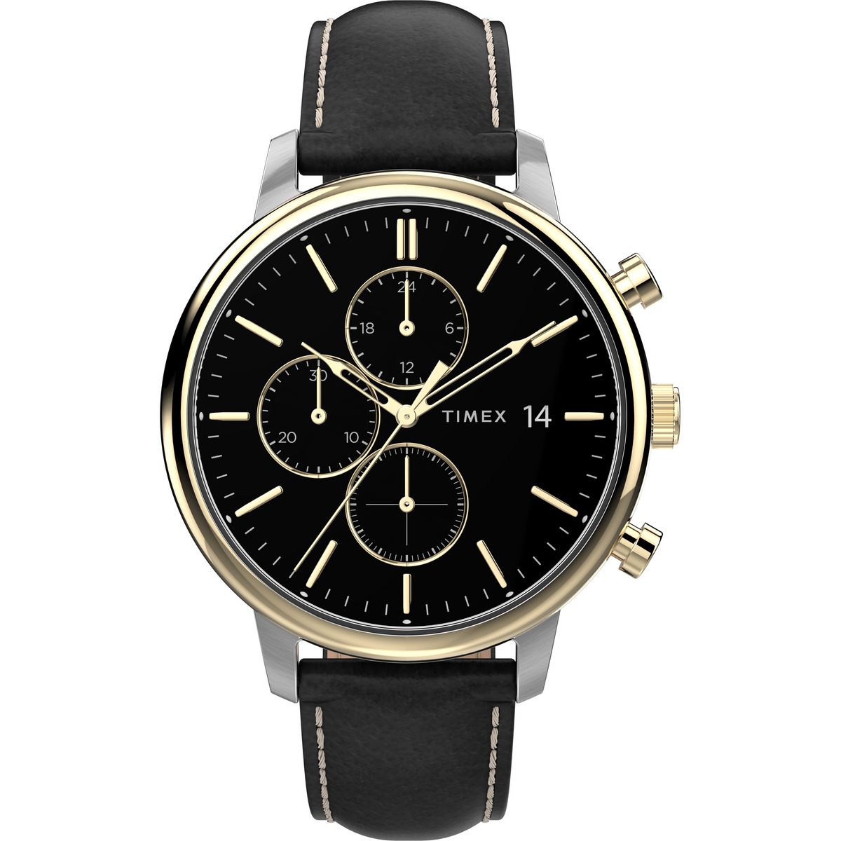 TW2U39100VQ Timex Chicago de caballero pulsera de cuero 45 mm