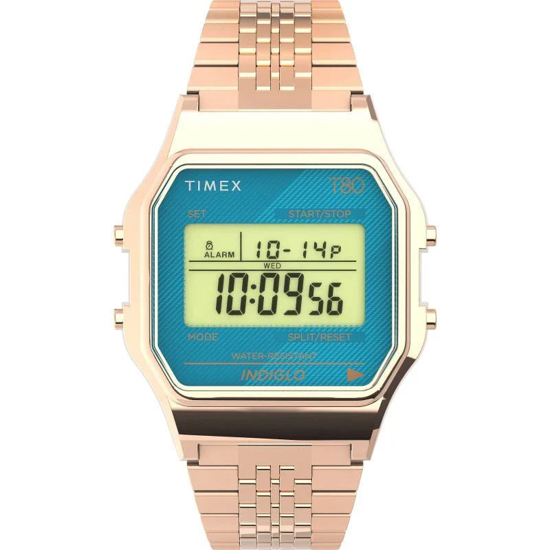 TW2U93600 Reloj Timex T80 Unisex pulsera de metal 34mm