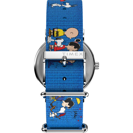 TW2W19400 Reloj Timex Análogo para dama con Correa de Tela Peanuts Snoopy 38 mm