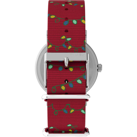 TW2W80800 Reloj Timex x Peanuts Snoopy Holiday Unisex pulsera de tela 38 mm
