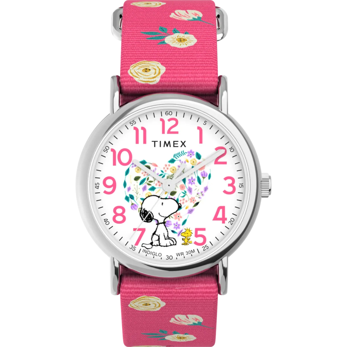 TW2W83100 Reloj Timex x Peaunuts Snoopy de dama pulsera de tela 38 mm