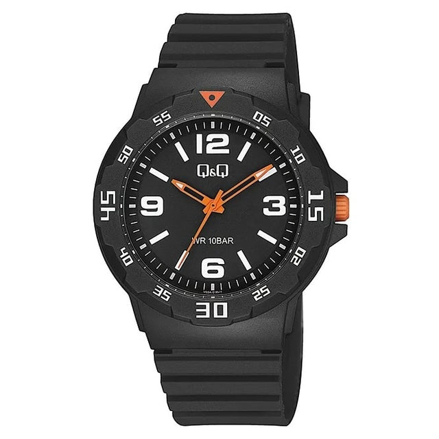 V02A-015VY Reloj QQ Análogo para Hombre Pulsera de Caucho