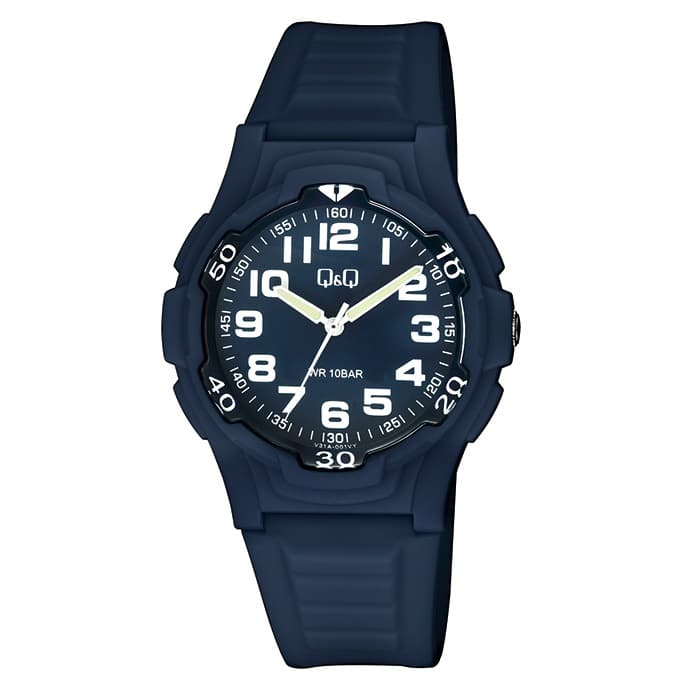 V31A-001VY Reloj QQ para hombre pulsera de caucho