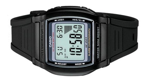 W-201-1AVCR Reloj Casio para Hombre, 10 Años de Bateria Illuminator