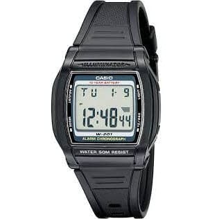 W-201-1AVCR Reloj Casio para Hombre, 10 Años de Bateria Illuminator