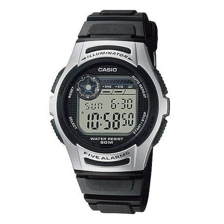 W-213-1AV Reloj Casio para Hombre, Illuminator 5 Alarmas