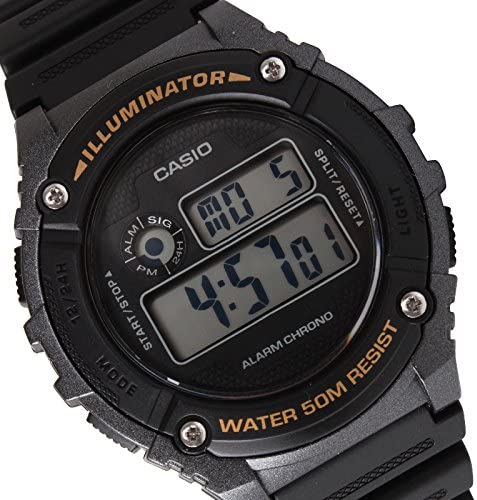 W-216H-1B Reloj Casio para Hombre, Illuminator con Cronógrafo