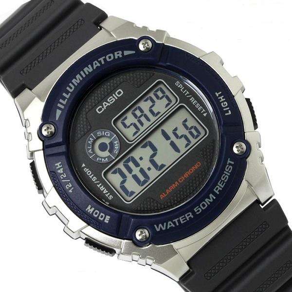 W-216H-2A Reloj Casio para Hombre, Illuminator con Cronógrafo