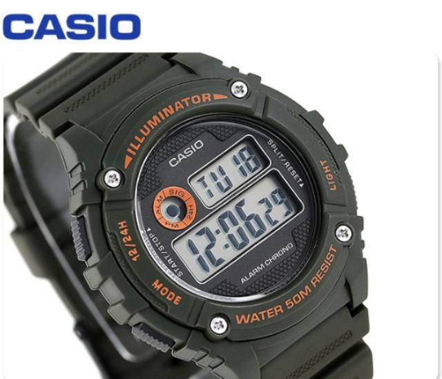 W-216H-3BV Reloj Casio para Hombre, Illuminator con Cronógrafo