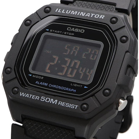 W-218H-1BV Casio Reloj para Hombre, Illuminator con Cronógrafo