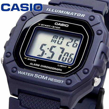 W-218H-2AV Reloj Casio para Caballero, Illuminator con Cronógrafo