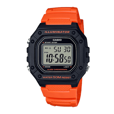 W-218H-4B2V Reloj Casio para Hombre, Illuminator con Cronógrafo