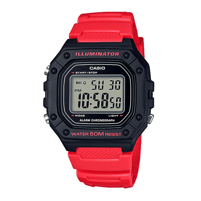 W-218H-4BV Reloj Casio para Hombre, Illuminator con Cronógrafo