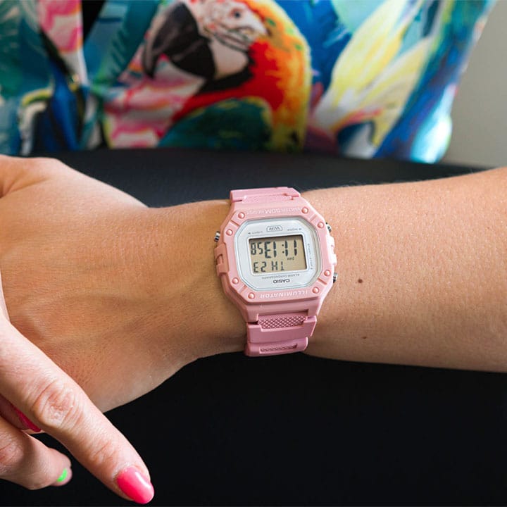 W-218HC-4AV Reloj Casio para Mujer, Illuminator con Cronógrafo