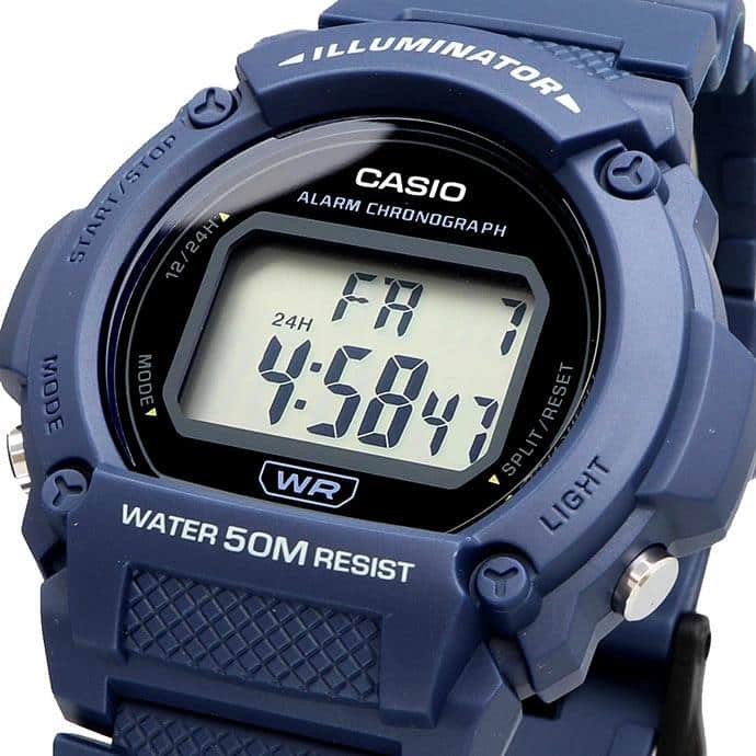 W-219H-2AV Reloj Casio para Hombre, Illuminator con Cronógrafo